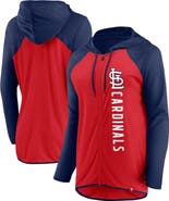 FANATICS Women's Fanatics Red/Navy St. Louis Cardinals Forever Fan Full-Zip Hoodie Jacket