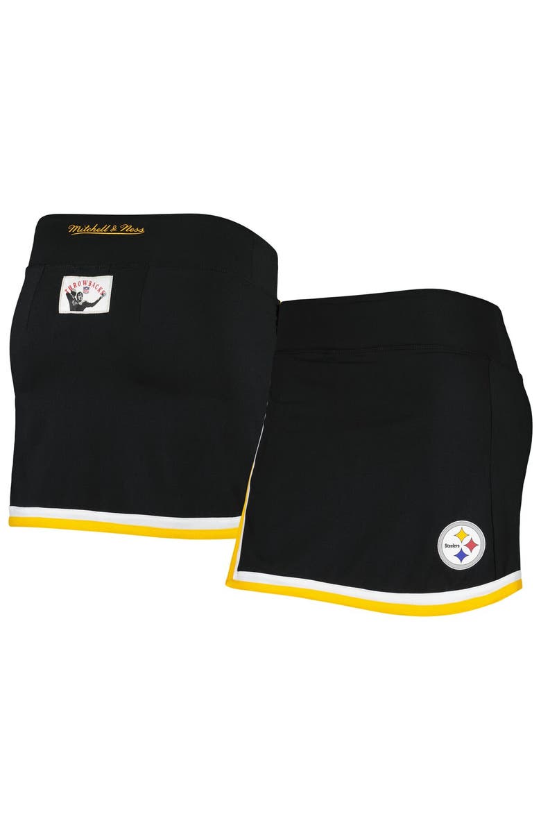Mitchell & Ness Women's Mitchell & Ness  Black Pittsburgh Steelers Skort, Alternate, color, 