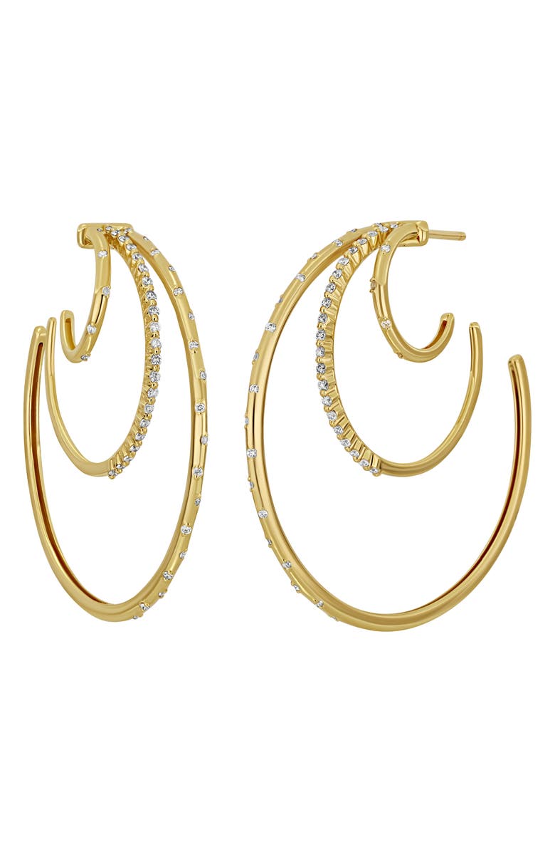 Bony Levy Solstice Diamond Triple Hoop Earrings, Main, color, 18K Yellow Gold
