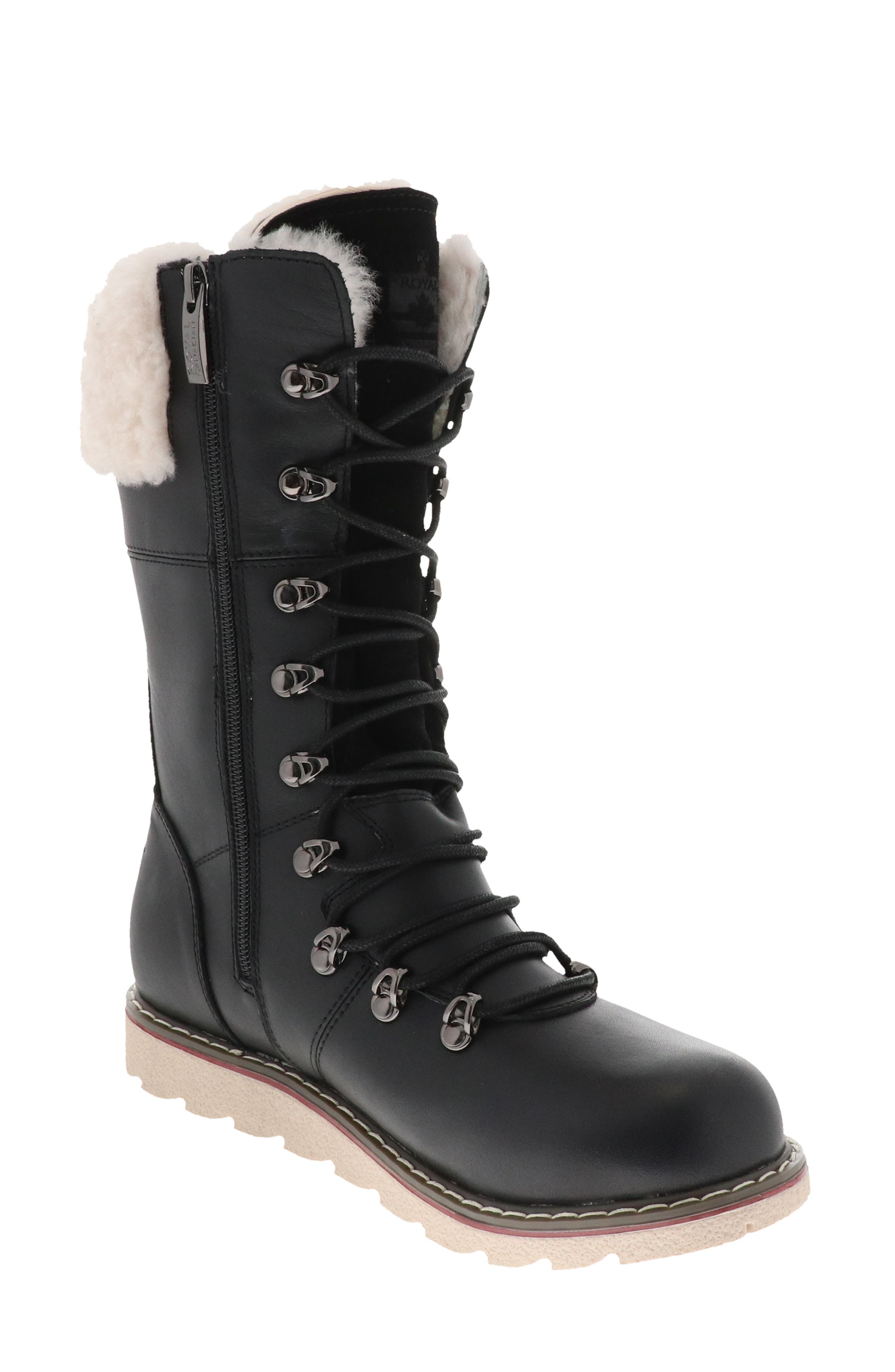 Royal Canadian Castlegar Genuine Shearling Trim Waterproof Boot, Main, color, 