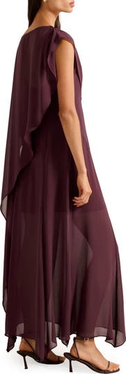 Honey Sheer Maxi Dress with Cape