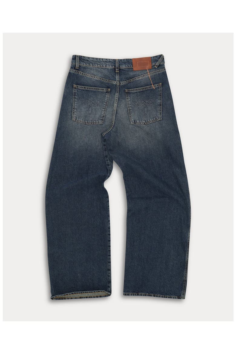 Jaron Denim Low Wide Leg Pants, Alternate, color, Stone Wash