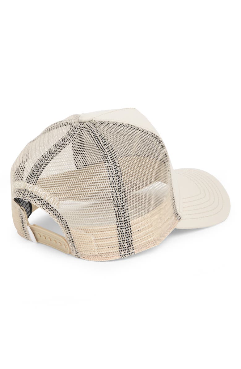 HVMAN Triangle Logo Mesh Trucker Cap, Alternate, color, Cream