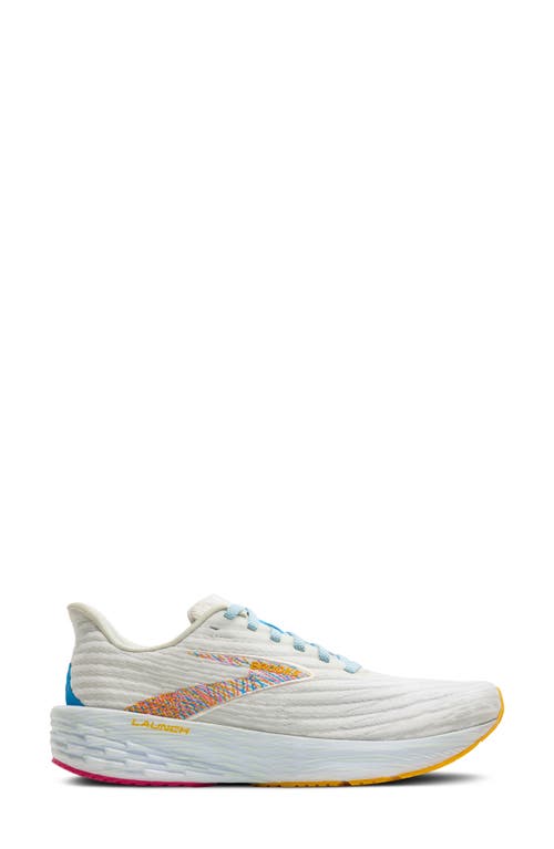 Brooks Launch 11 Running Shoe In White/murmur/blithe