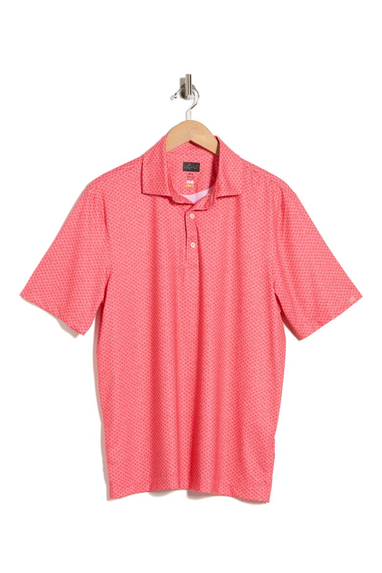 Coral Cove Print Knit Polo, Alternate, color, CALYPSO CORAL