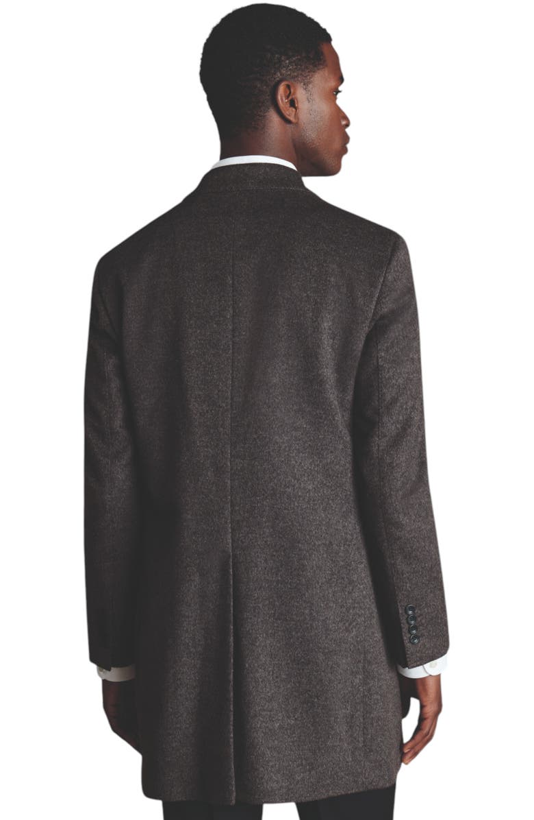 Charles Tyrwhitt Pure Wool Overcoat, Alternate, color, Dark Grey
