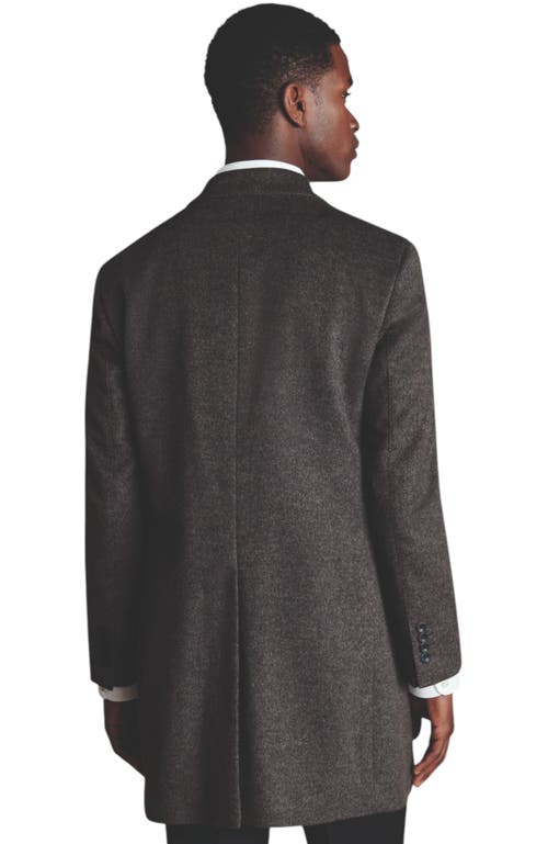Charles Tyrwhitt Wool Overwool Coat In Dark Grey