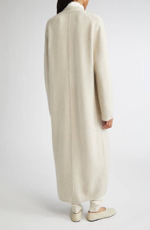 Loulou De Saison Smet Mercerized Wool & Yak Hair Blend Maxi Cardigan In Neutral