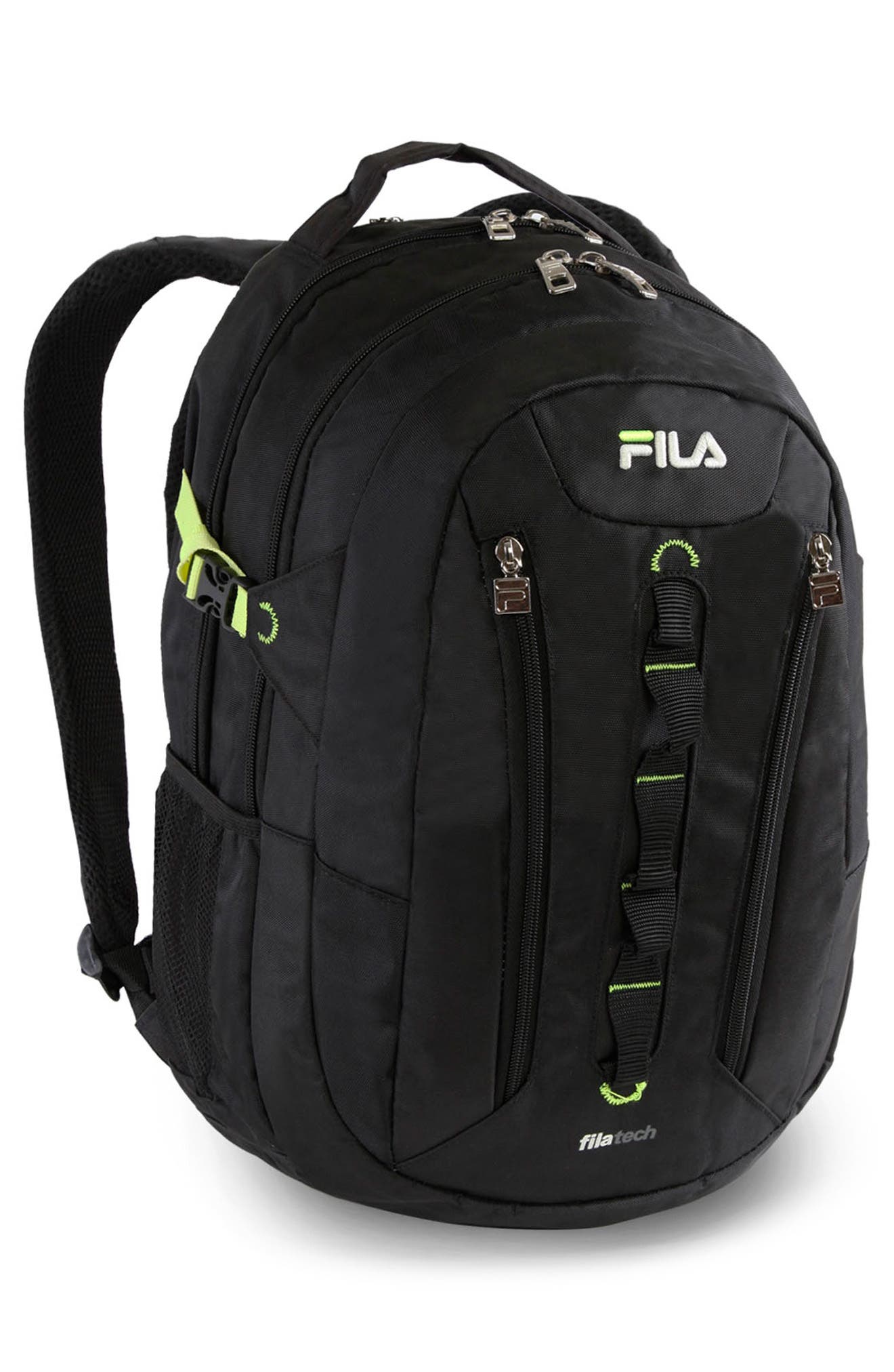 FILA Vertex Backpack, Alternate, color, Black/ Neon
