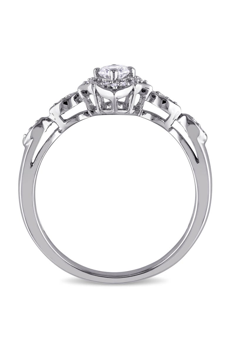 Julianna B. 1/5 CTTW Diamond Cluster Engagement Ring 10k, Alternate, color, 10K White Gold