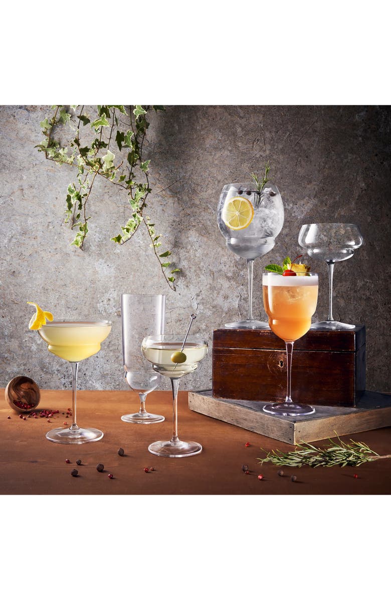 Luigi Bormioli Barracuda Backdoor '20s Set of 4 Cocktail Glasses, Alternate, color, Clear