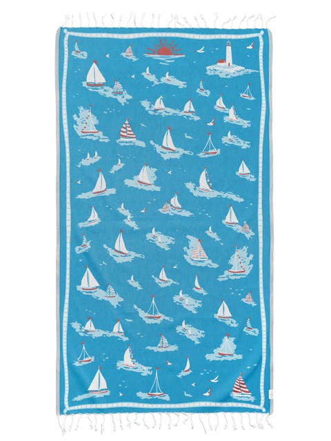 Oversized 37" x 71" Preppy Turkish Beach Towel by Ramus & Co