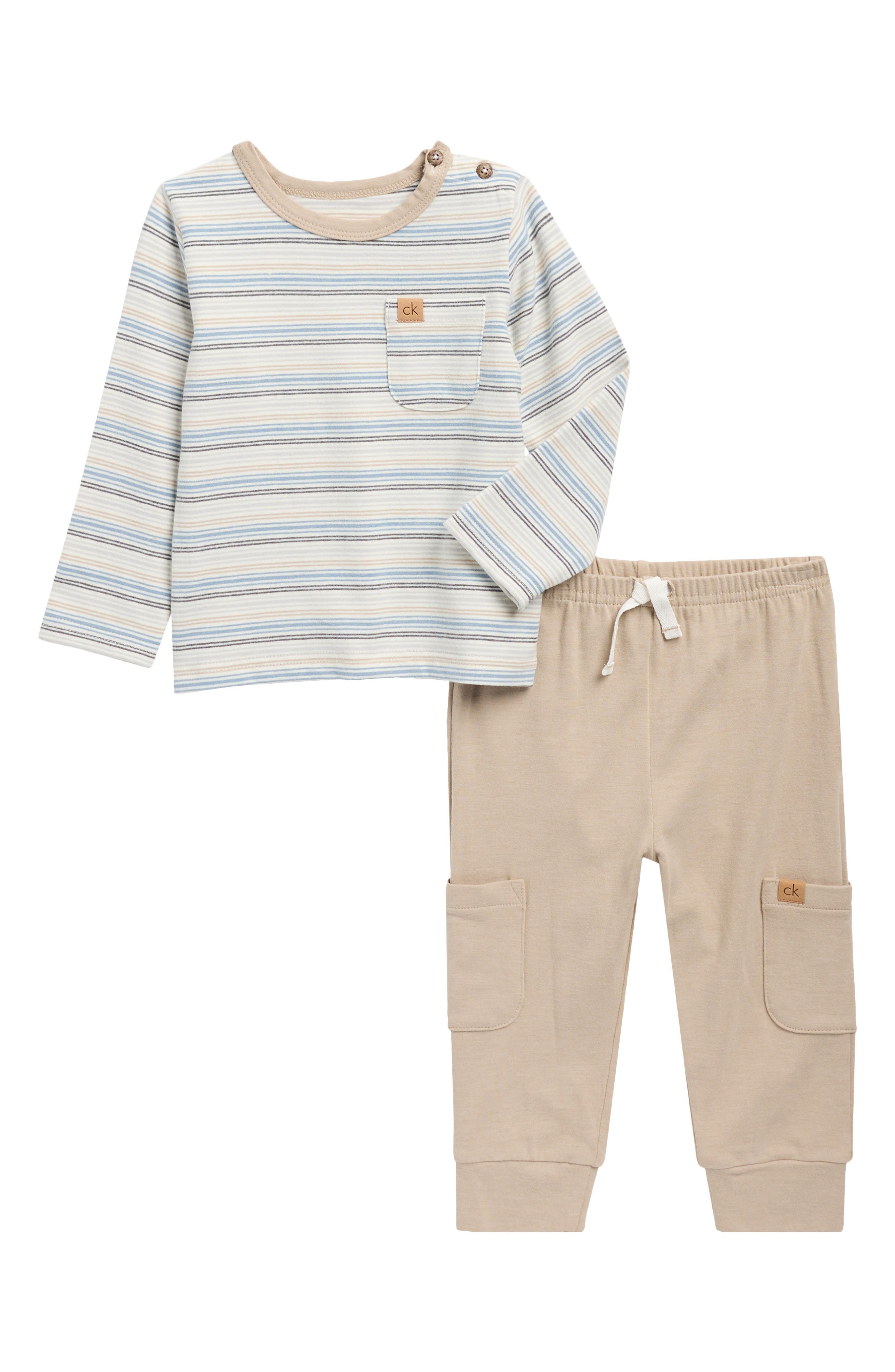 Calvin Klein Long Sleeve Pocket T-Shirt & Joggers Set