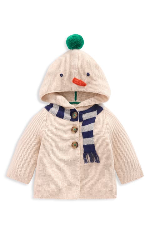 Snowman Novelty Cotton Hooded Cardigan