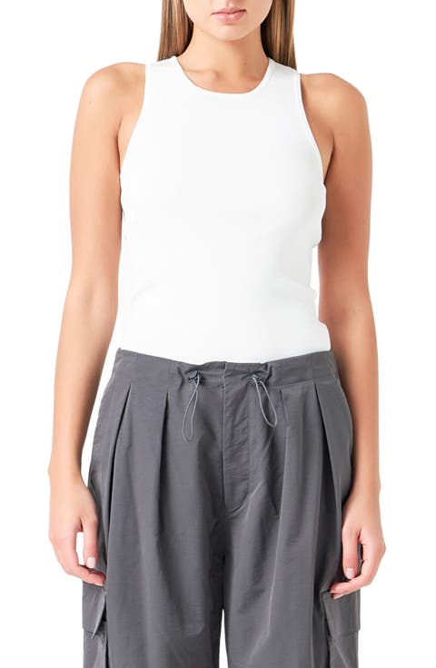 Racerback Rib Sweater Tank