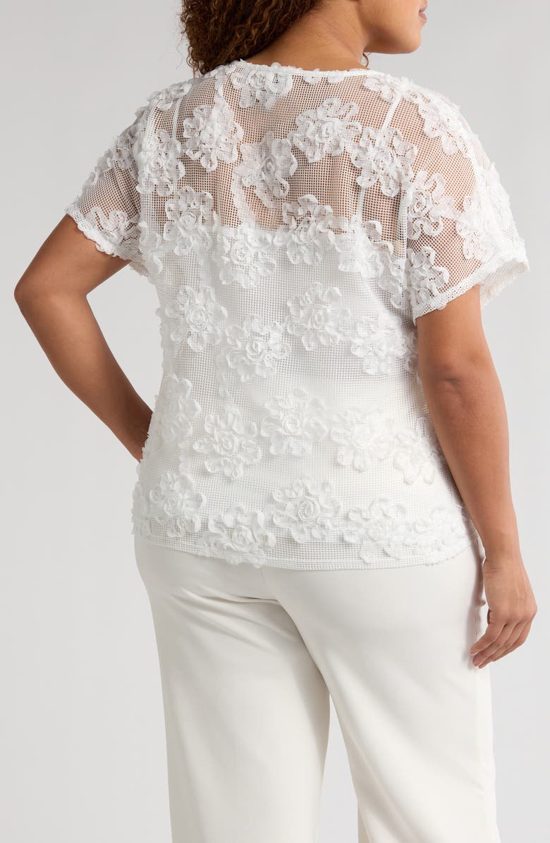 Anne Klein Soutache Grid Top, Alternate, color, 