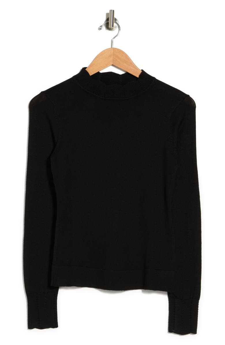 BY DESIGN Scallop Mock Neck Sweater, Alternate, color, 