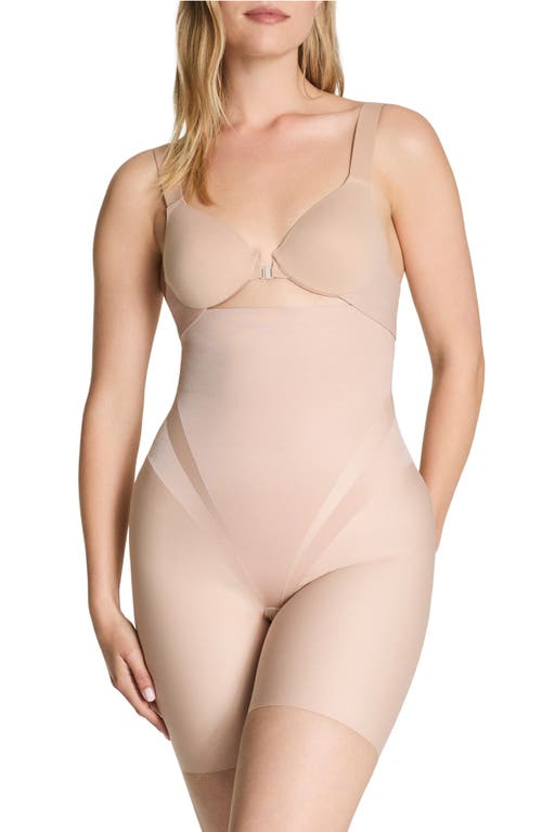 Spanx ® High Waist Mid Thigh Shorts In Brown