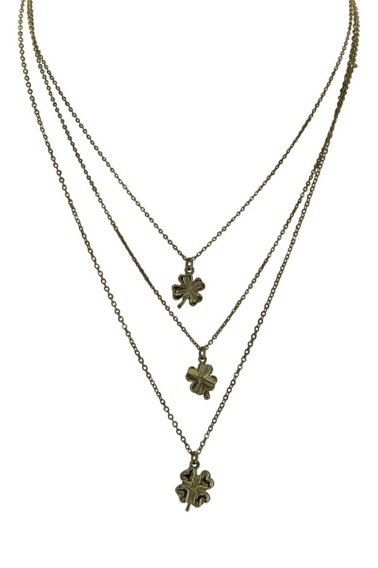 Lucky Layers Necklace, Main, color, GOLD