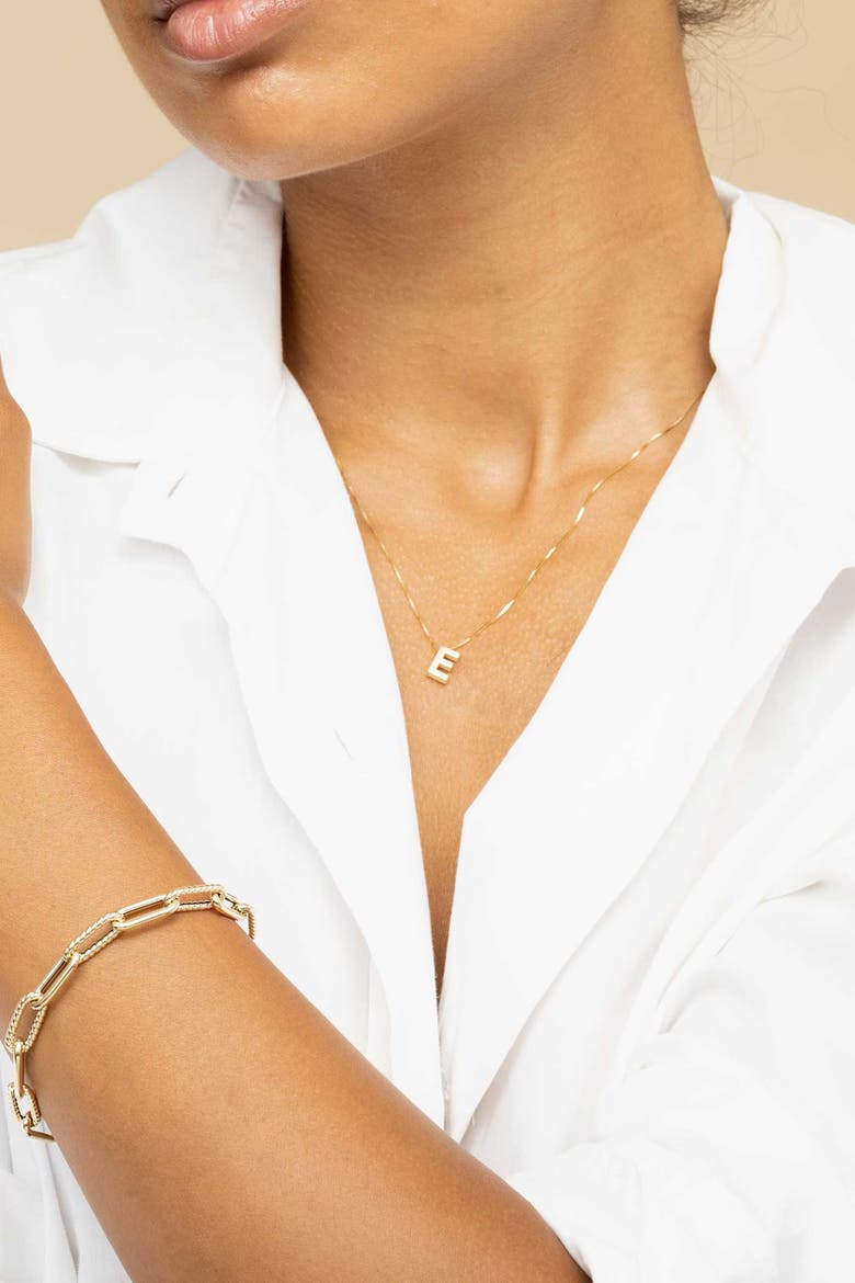14K Gold Love Letter Initial Necklace, Alternate, color, Letter C