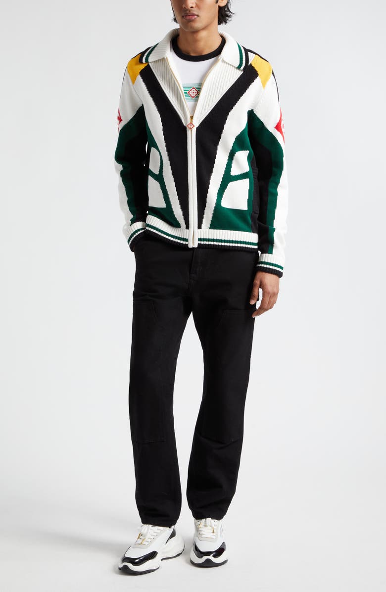 Casablanca Casa Racing Knit Jacket, Alternate, color, 