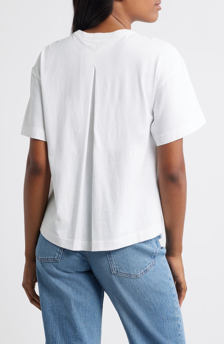 Madewell Back Pleat Classic T-Shirt, Alternate, color, White