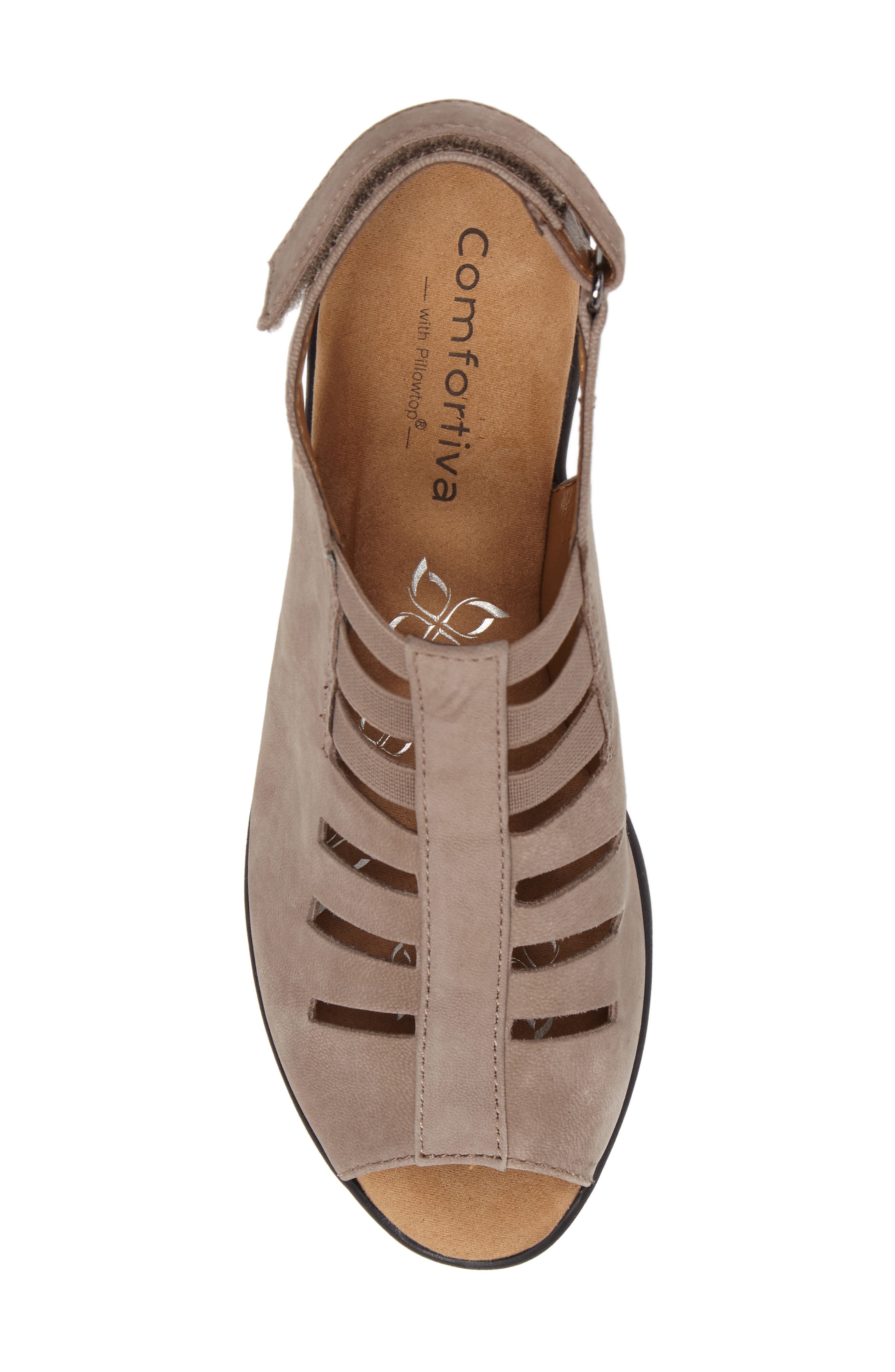 Faye Sandal, Alternate, color, GREY NUBUCK LEATHER