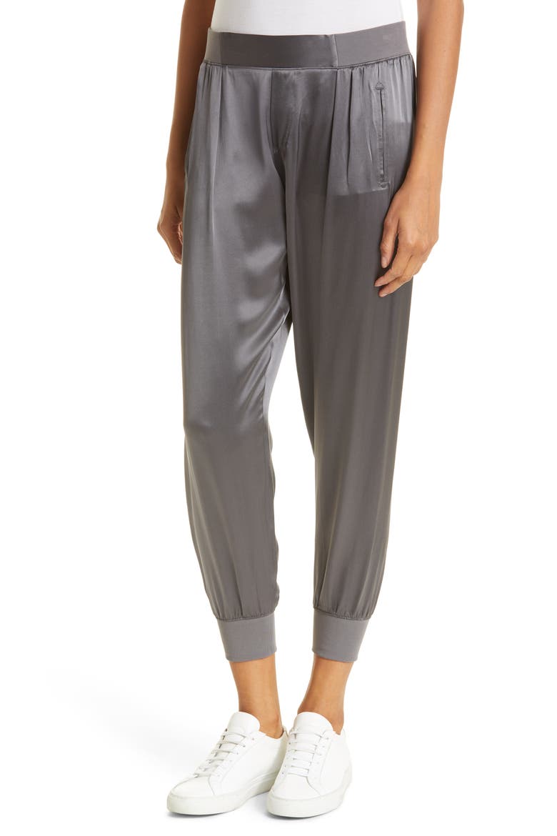Silk Joggers, Alternate, color, BOULDER