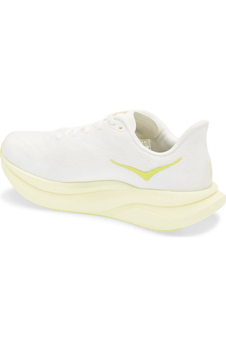 HOKA Mach 6 Running Shoe, Alternate, color, White / Neon Hoka Citrus