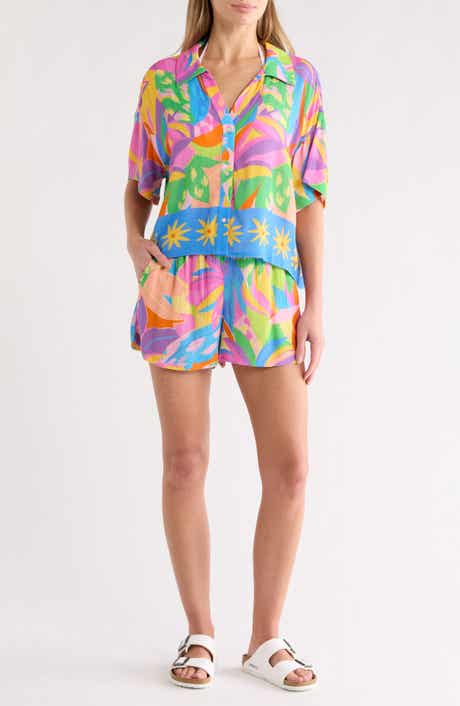 Roxy Heatwave Paperbag Waist Cover-Up Shorts