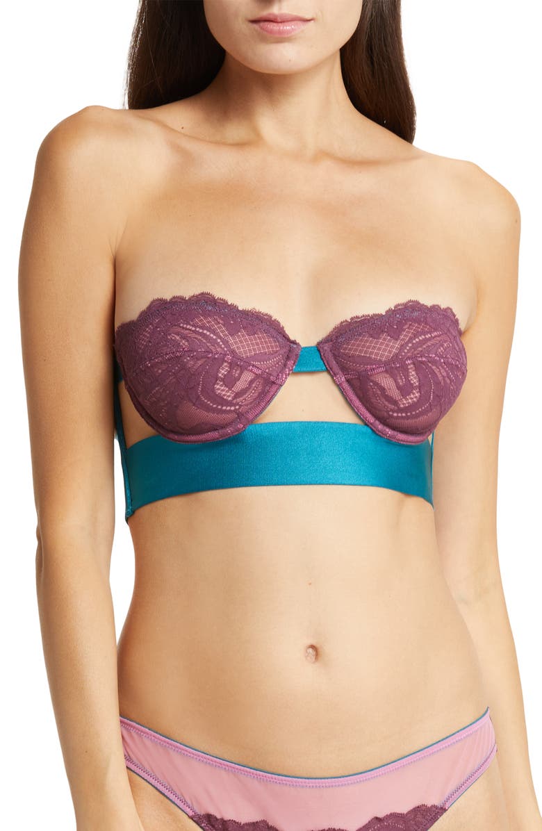 Dora Larsen Clementine Lace Strapless Underwire Bra, Main, color, 