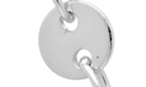 Sterling Forever Rhodium Plated Brass Mini Disk Pendant Necklace In Silver