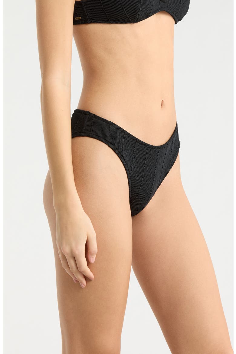 Vibe Surf Good Hipster Bikini Bottoms, Alternate, color, BLACK