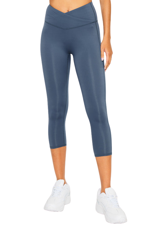 Kancan Venus Mid Rise Active Leggings In Blue