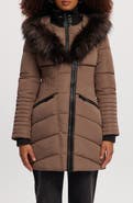 Noize Gigi Vegan Faux Fur Trim Quilted Parka