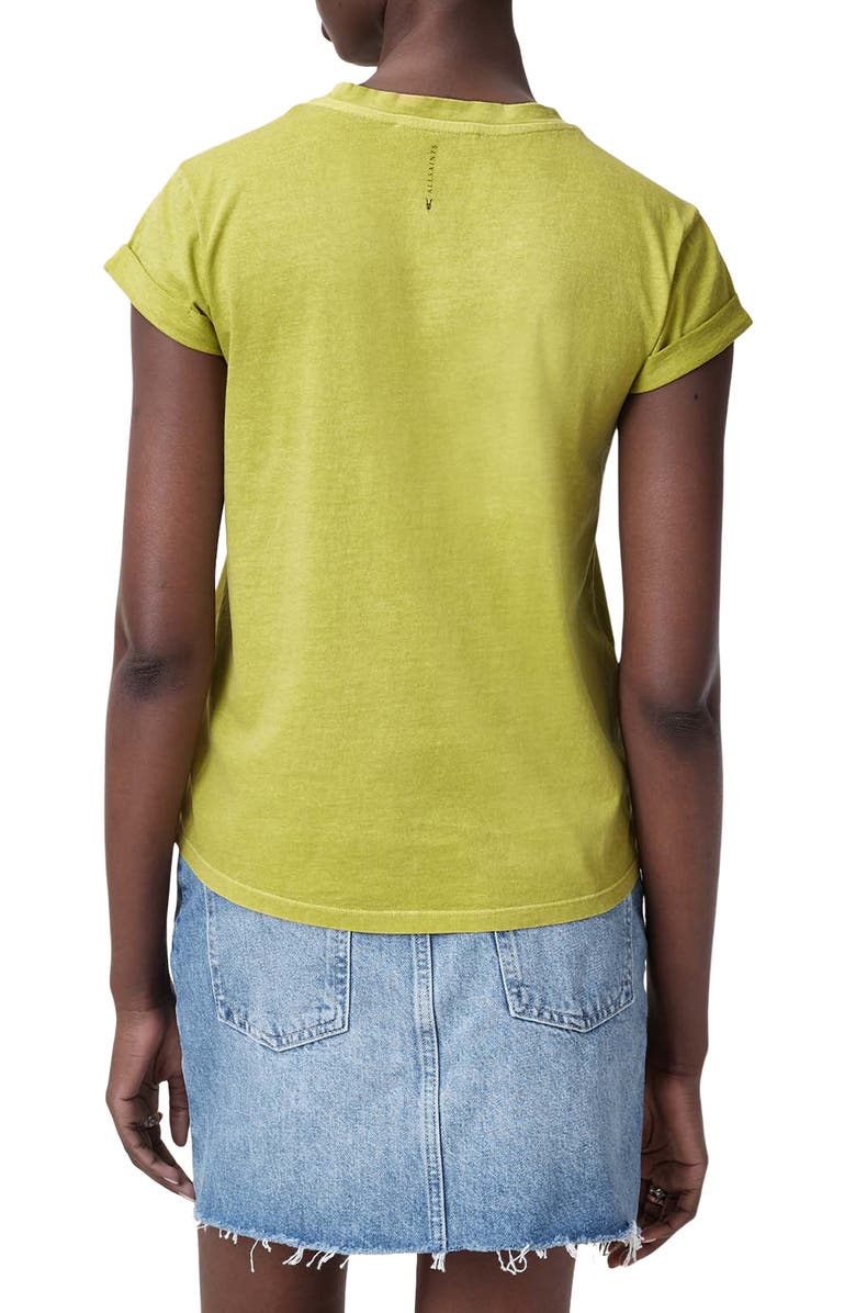 AllSaints Anna Cotton T-Shirt, Alternate, color, Unity Green