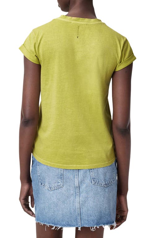 Allsaints Anna Cotton Tee In Unity Green
