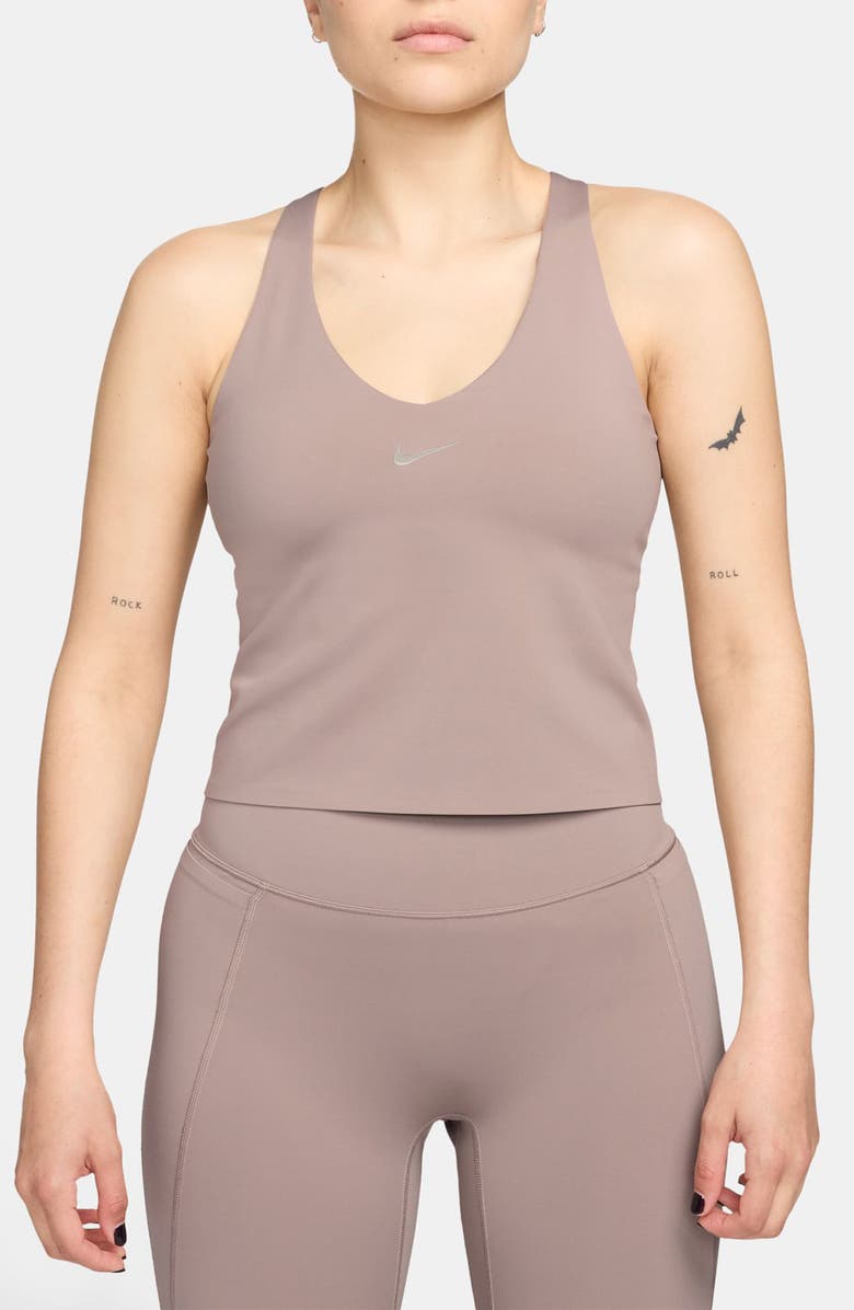Nike Universa Medium Support Padded Sports Bra Tank, Main, color, Malt