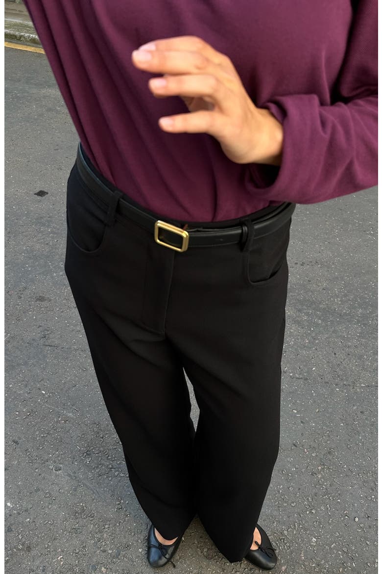 The Georgia Leather Belt, Alternate, color, GOLD SOLID BLACK