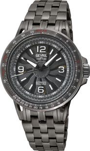 GEVRIL Wind Master Automatic Bracelet Watch, 44mm
