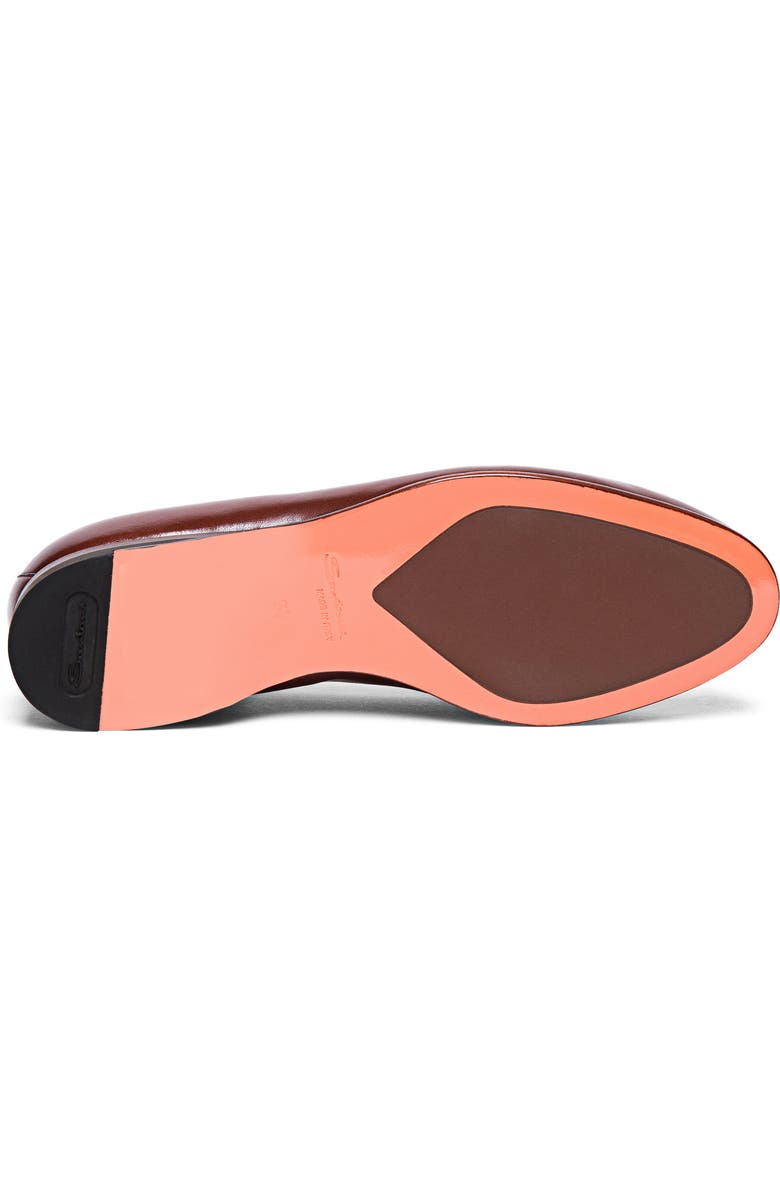 Santoni Women's leather Andrea loafer, Alternate, color, Brown