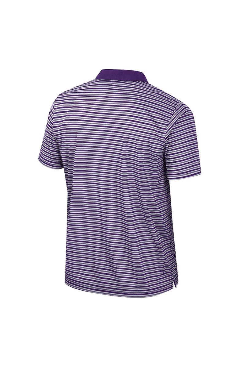 COLOSSEUM Men's Colosseum Purple TCU Horned Frogs Striped Polo, Alternate, color, Purple