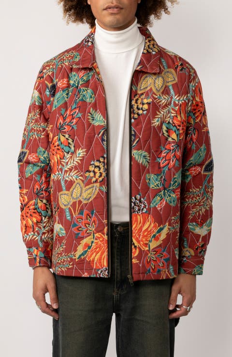 Balvan Print Quilted Zip Jacket