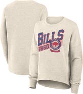FANATICS Women's Fanatics Cream Buffalo Bills Oversized Heritage Sweatshirt