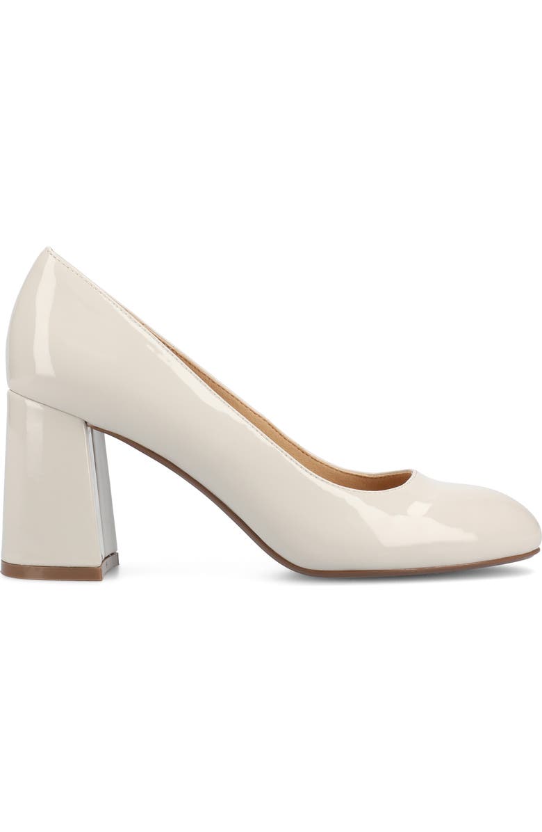 Journee Collection Seraphina Pump, Alternate, color, Patent/ Bone