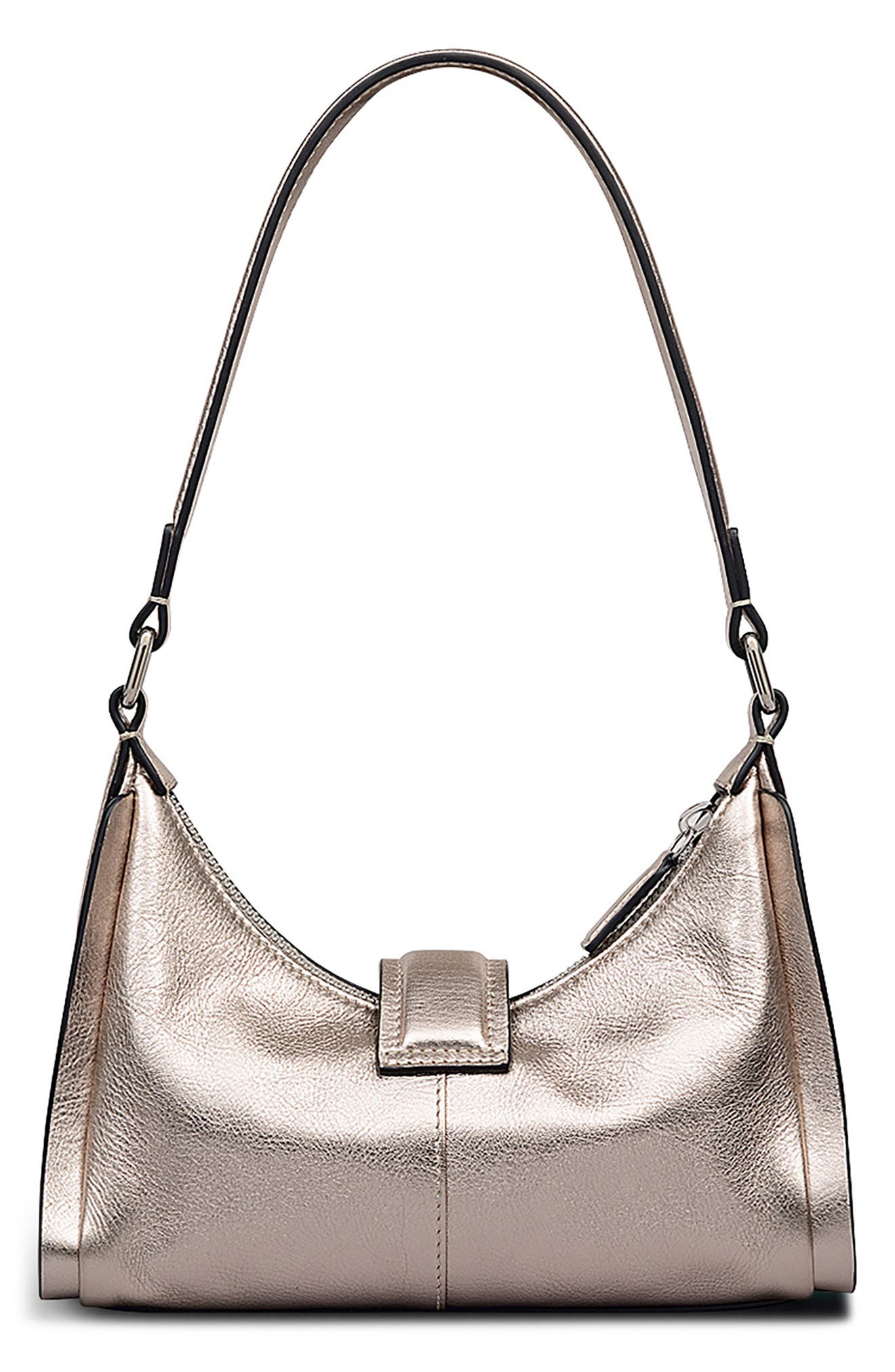 Radley Sloane Metallic Leather Shoulder Bag, Alternate, color, Pyrite