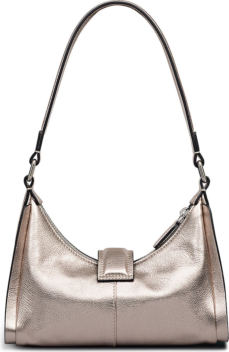 Radley Sloane Metallic Leather Shoulder Bag, Alternate, color, Pyrite