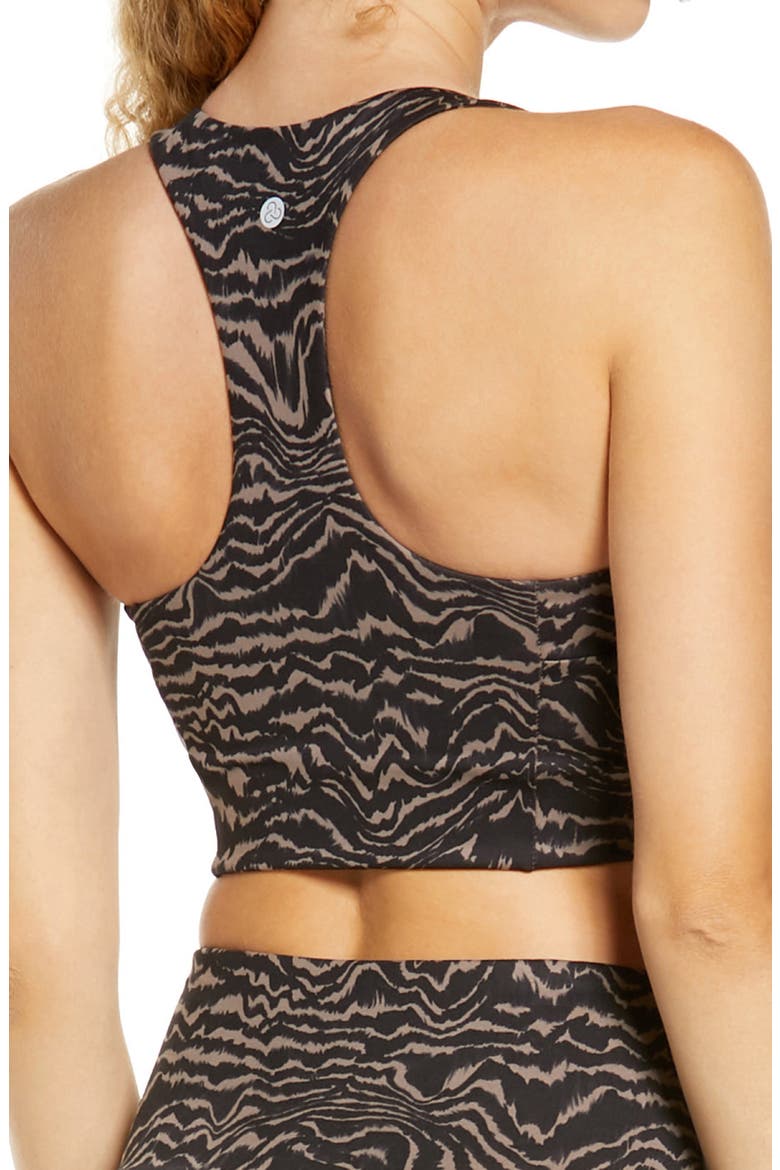 Studio Lite Longline Sports Bra, Alternate, color, TAN DUSK PHOEBE PRINT