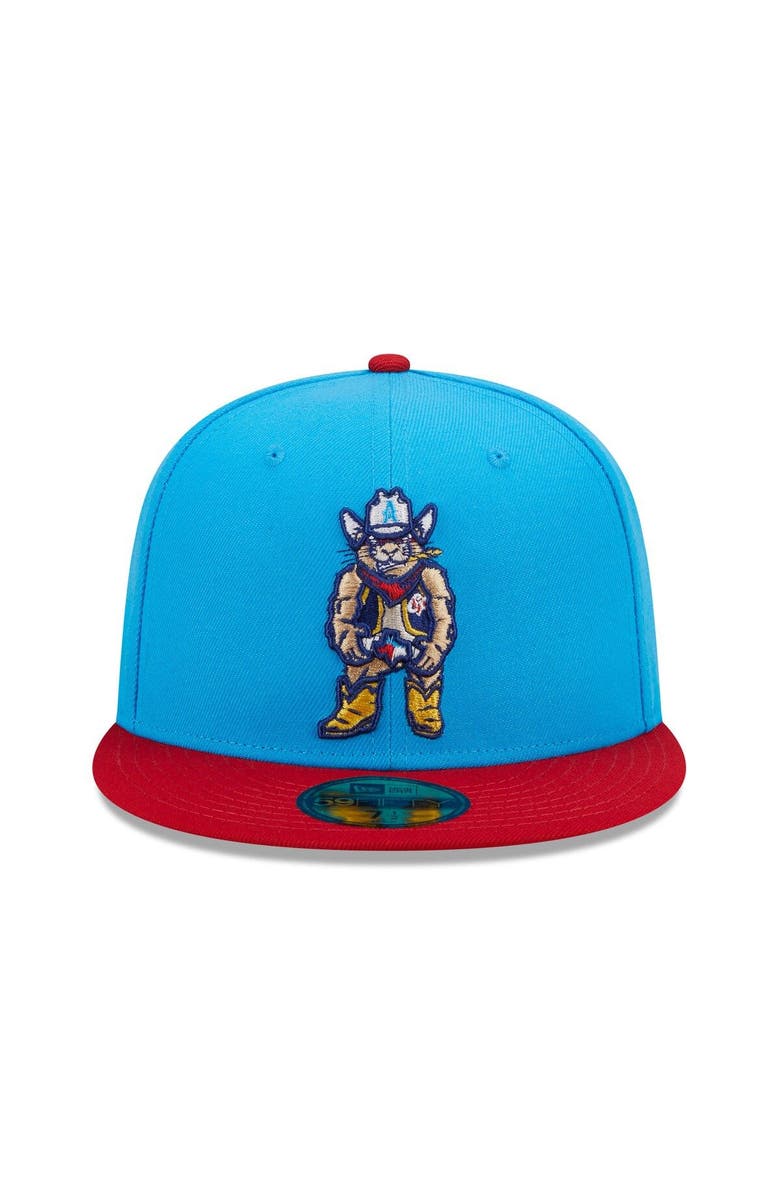 New Era Men's New Era Blue/Red Amarillo Sod Poodles Marvel x Minor League 59FIFTY Fitted Hat, Alternate, color, 