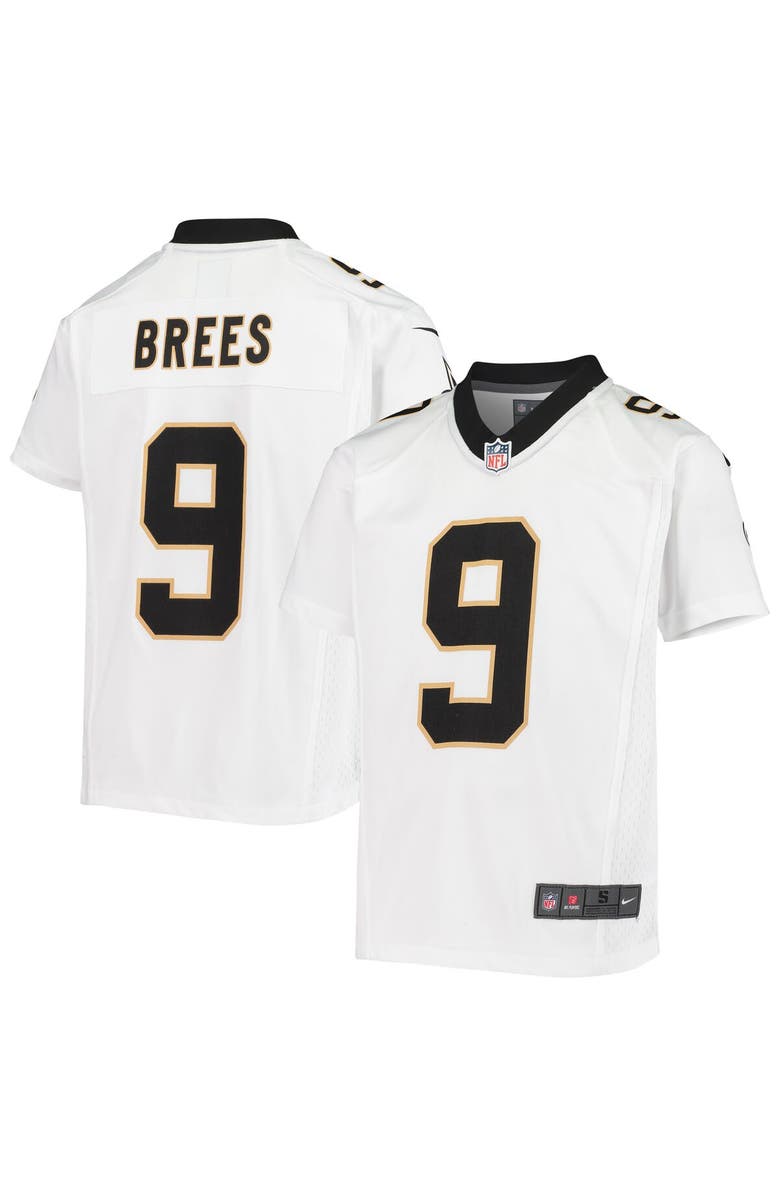 Nike Youth New Orleans Saints Drew Brees Nike White Game Jersey, Main, color, 